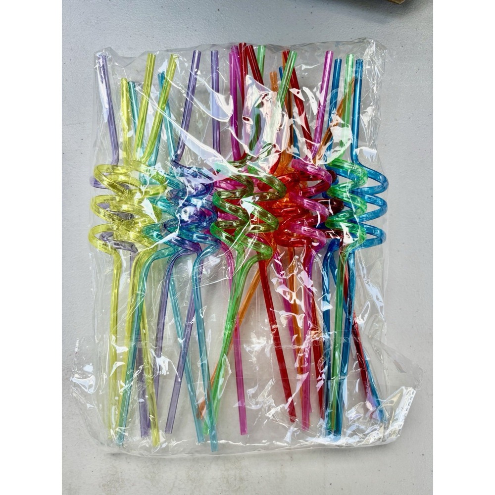 24ct Silly Straws - Multicolor -‎ Prefect For Party Goody Bags/Kid Events & More